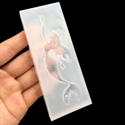 Stampo epossidico di cristallo a specchio, stampo per sirena, gioielli, portachiavi, ciondolo, ciondolo
