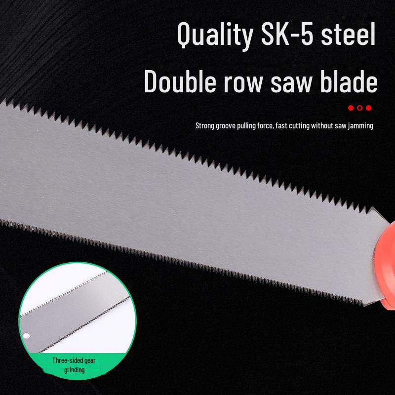 Two-Color Handle Double-Sided Garden Saw for Tree Cutting