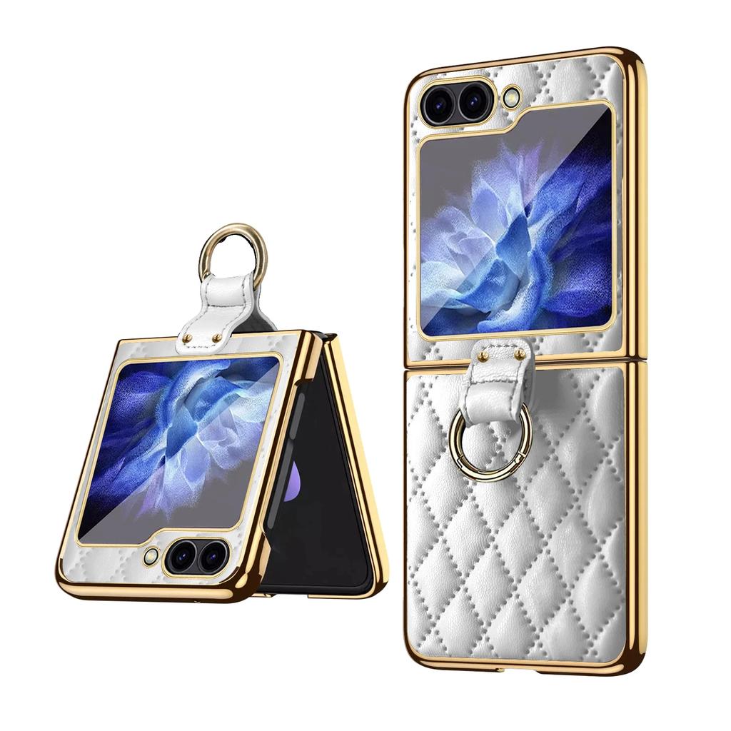Luxury Polychrome Phone Case for Samsung Galaxy Z Flip 7 fe 6 5 4 3 Women Protective Fragrant Ring Cover