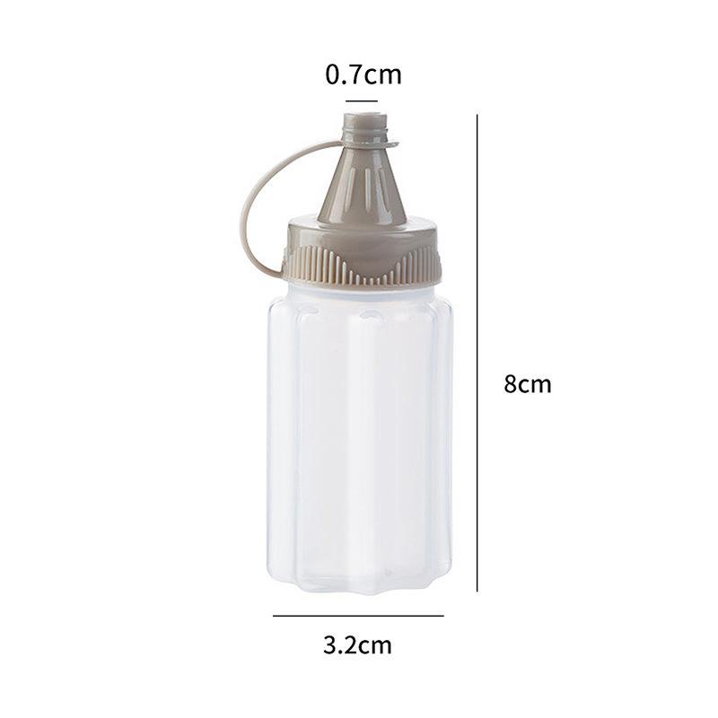 8Pcs for Outdoor Camping Picnic BBQ Portable PP Sauce Squeeze Bottles Mini Translucent Condiment Jars Leakproof