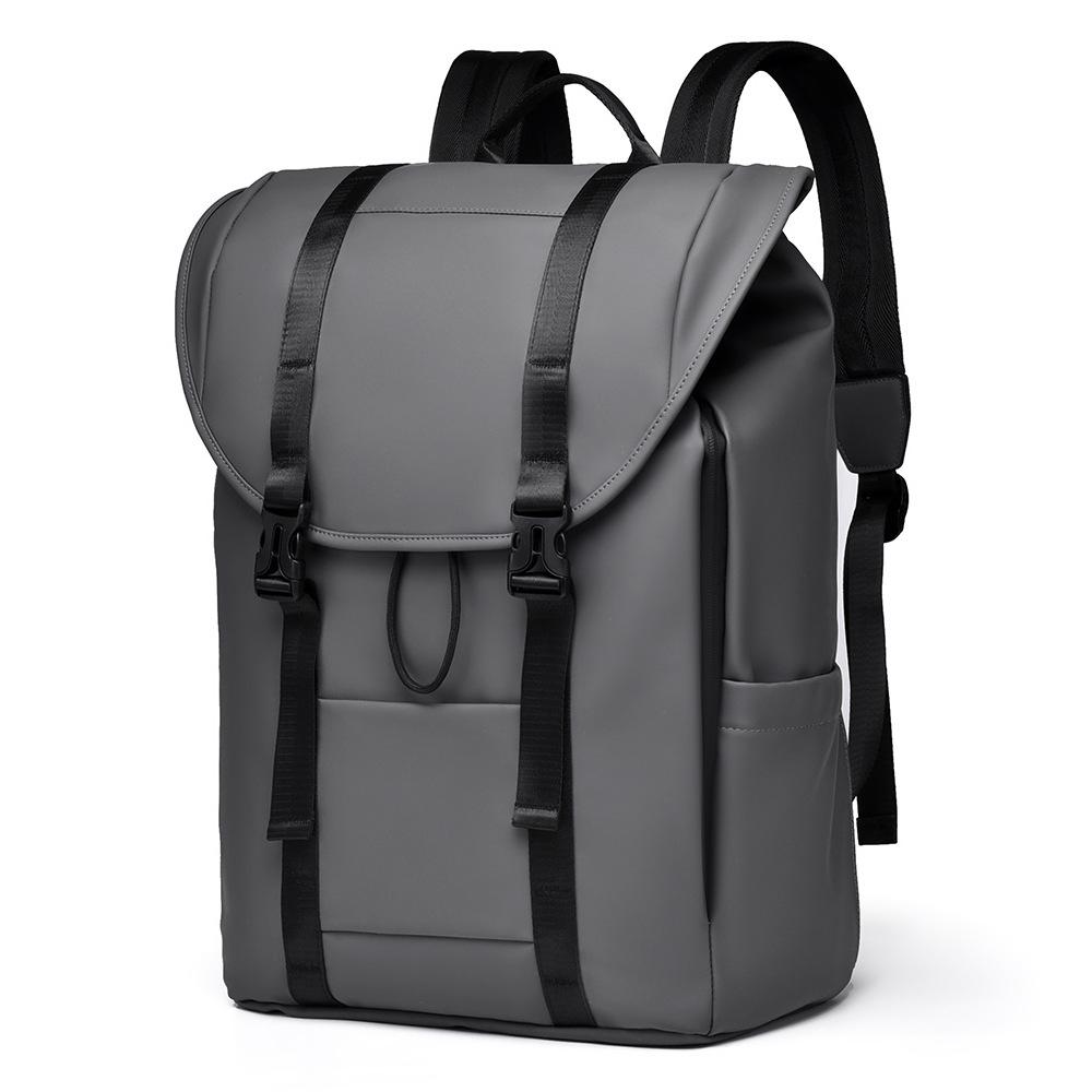 Backpack Men's Solid Color Travel Bag Large Capacity Business Bag