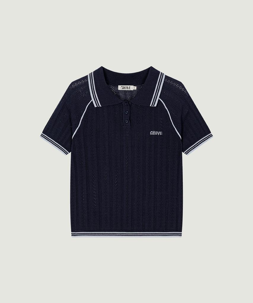 GROVE Koi Collar Knit (Navy)