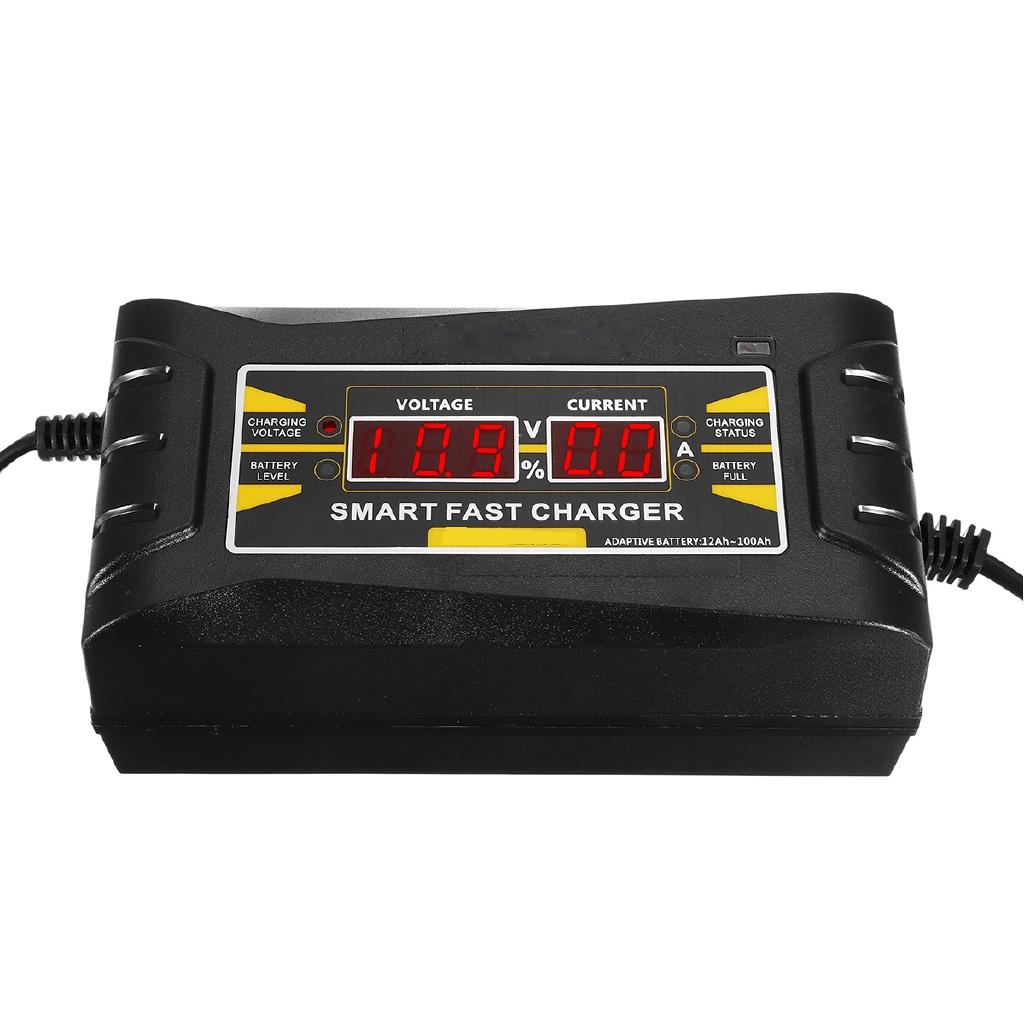 110V/220V To 12V 6A Full Automatic Car Battery Charger Digital Display Smart Fast Power Charging for Car Motorcycle