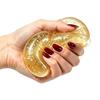 Yousheng 1/4Pcs Clear Glitter Dumpling Squeeze Toy, Soft Steamed Bun Stress Relief Toy, Hand Exercise Relaxation Tool for Kids Adults