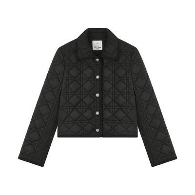 ELLE KIDS Girls' Quilted Padded Jacket with Lapel