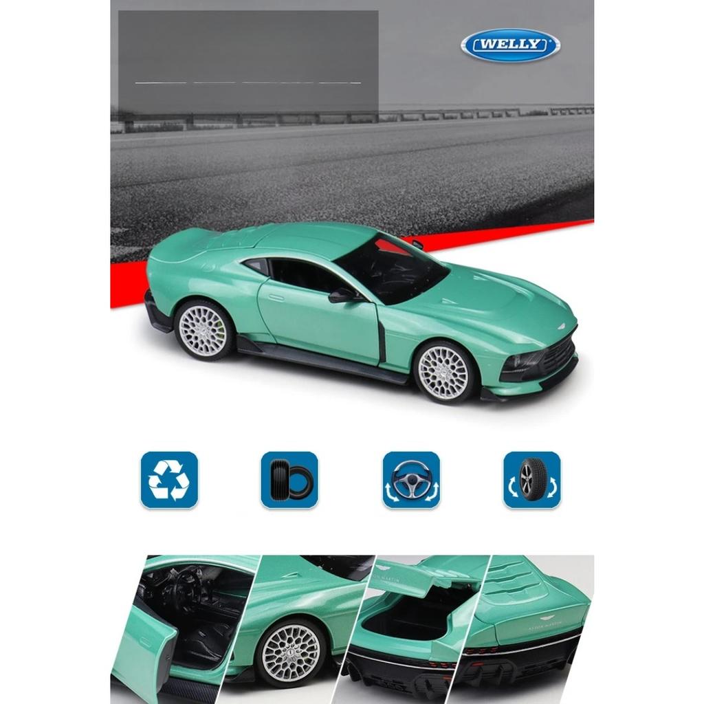 Welly 1/24 Aston Martin Valour Supercar Alloy Car Diecasts & Toy Vehicles Car Model Miniature Scale Model Car Toy for Children