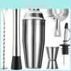 American Style Cocktail Mixing Kit With Reusable Metal Tools For Bartenders And Enthusiasts