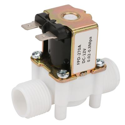 12V G1/2\" NC Kunststoff Elektrisches Einlass-Magnetwasserventil für Wasserabgabe