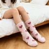 5Pairs Winter Warm Womens Plush Heart Design Socks Fleece Lined Comfortable Non-Slip Ankle Socks Casual Cute Gift Idea