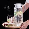 ZISIZ Acrylic Octagonal Striped Water Pitcher