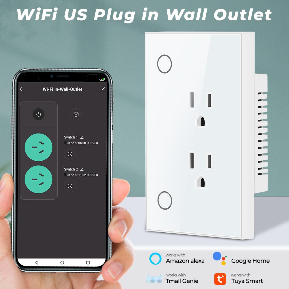 16a Tuya Priză Wifi Us Plug Timing Prise Smart Life App Perete Electric Pornit Oprit Pentru Google Home Alexa Tmall Genie