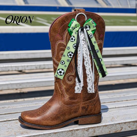 Stiefelanhänger mit Schlaufe 2 Stück Schleifenband für Cowgirl-Stiefel, Damen Satin Western Dekorationen Hängering, Universelles Dekorationszubehör
