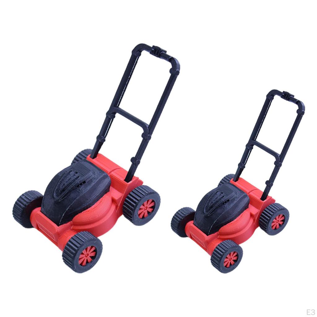 Doll House Decor Lawn Mower Model Compact Ornament Dollhouse Decoration for Gift Micro Landscape