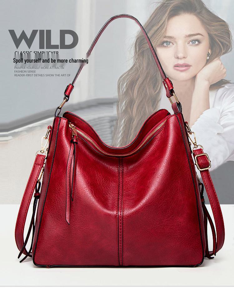 Women's Large Capacity Tote and Crossbody Bag - European & American Style
