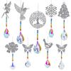 Crystal Sun Catcher Prisms Hanging Rainbow Chaser Window Wind Chime Tree of Life Home Decoration Car Art Hanging Pendant