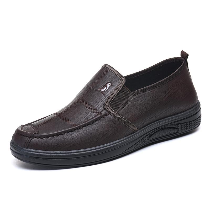 Mocassins Décontractés en Cuir pour Homme - Semelle Souple, Imperméables, Antidérapants Chaussures de Chef