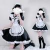 Japanese black and white cos cafe maid costume cosplay anime costume lolita lolita dress