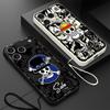 Custodia per Telefono con Logo One Piece per Apple iPhone 17 Pro Max 15 16 Air XS XR 11 7 8 12 Plus 13 Mini
