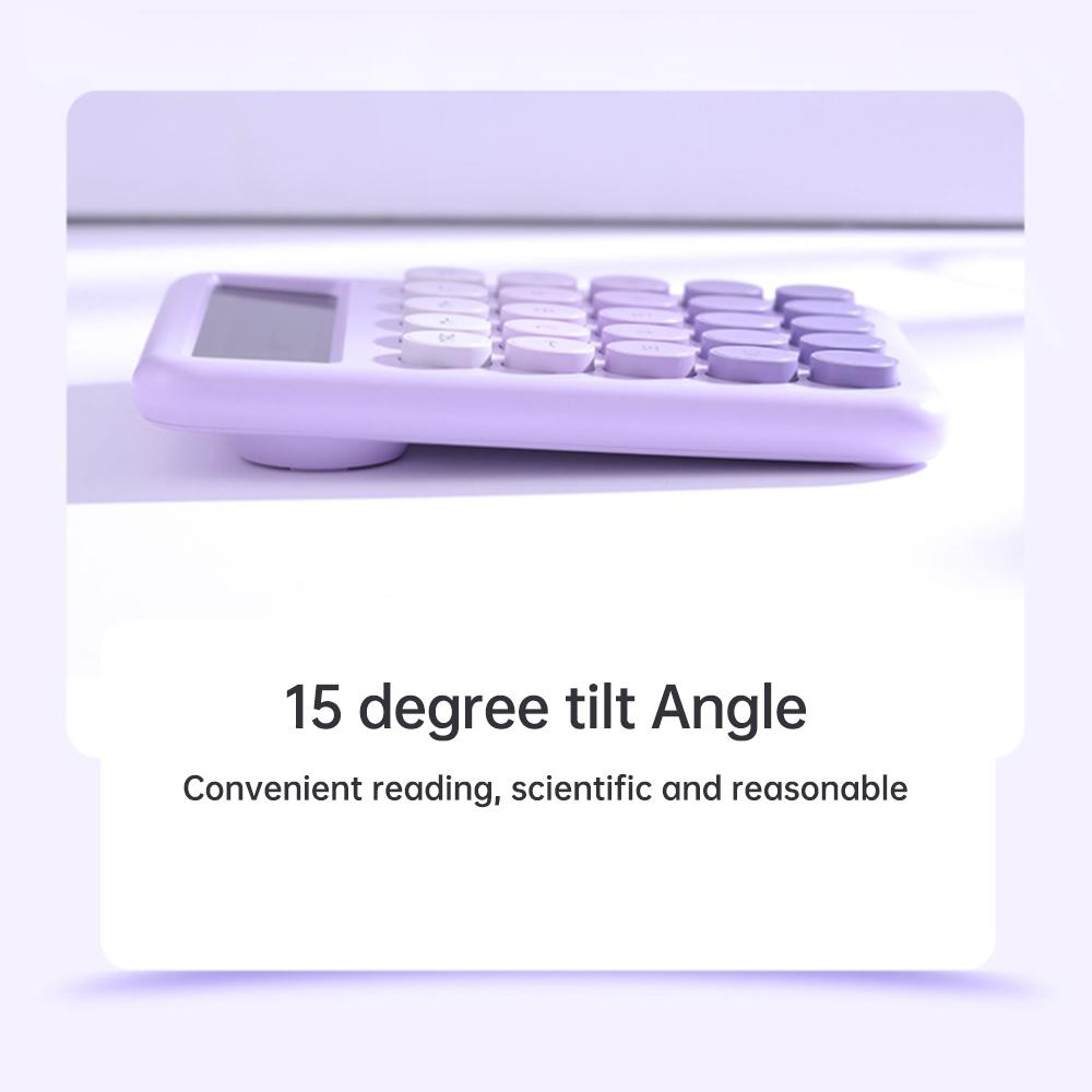 Desktop Calculator 12 Digit Large LCD Display Big Round Button Cute Gradient Colored Calculator Suitable for Office