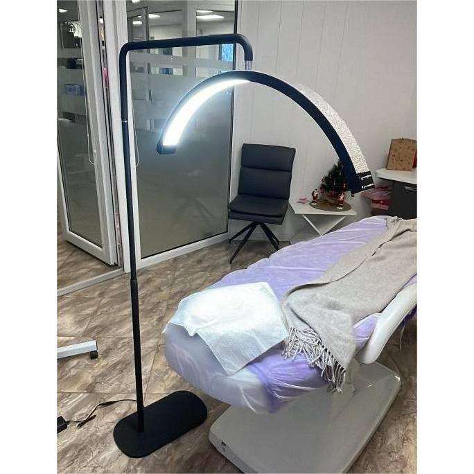 FOSOTO Fast Shipping Led Half Moon Eyelash Extension Floor Lamp Beauty Salon Make Ring Light for Nail Artist Lashes Extension
