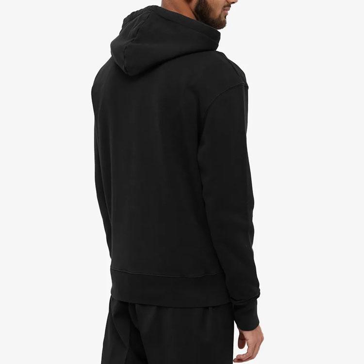Maison Kitsune Ss22 Logo Fox Embroidery Drawstring Hoodie Unisex Hoodies Black IU00355KM0001-P199