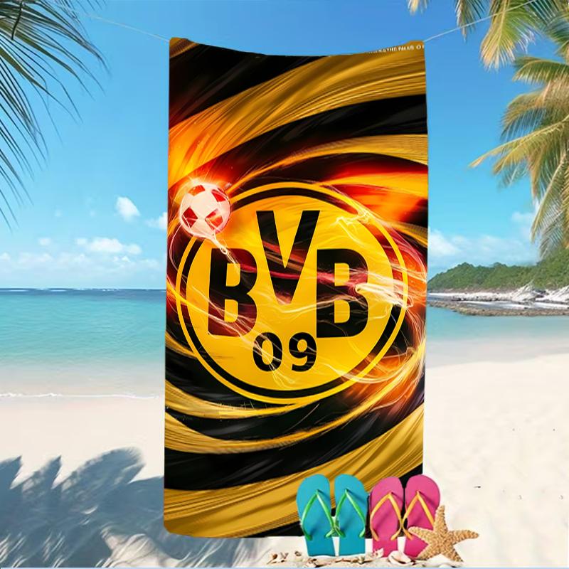 Beach Towel with Borussia Dortmund Pattern - Soft,absorbent,machine Washable Lightweight&Modern,swimming,Travel Essentials