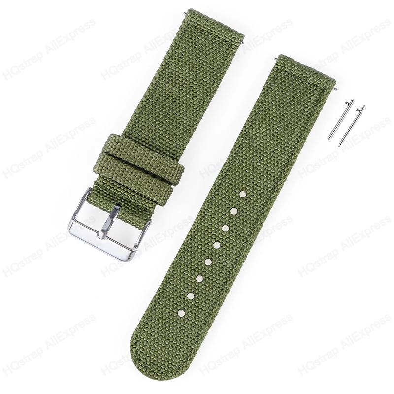 Colorful Nylon Watch Strap Stainless Steel Buckle Universal Replace Bracelet Quick Release Band for Men Women 18mm 20mm 22mm