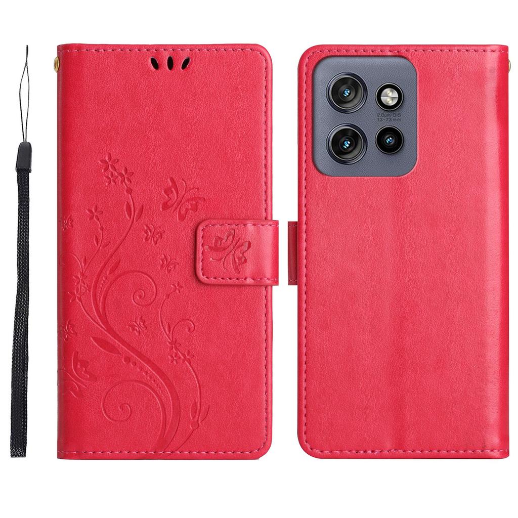 For Motorola Edge 50 Neo 5G/Moto S50 5G/Thinkphone 25 5G Case Pattern Imprint PU Leather Phone Wallet Cover with Strap