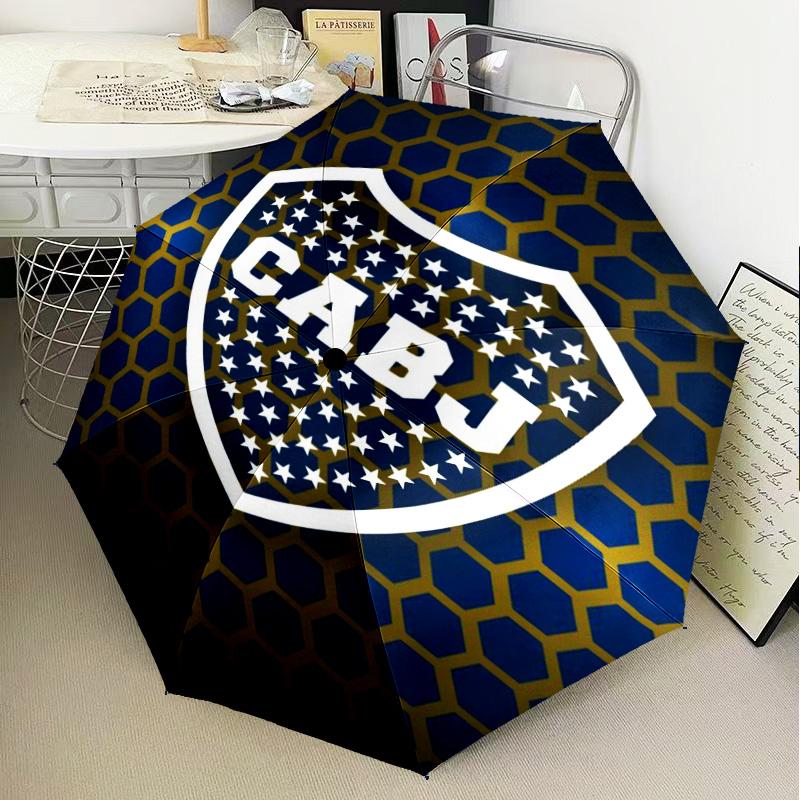 1PC Boca Football Club Printed Umbrella Folding Umbrella, Automatic Umbrella 8-Frame for Travel, Camping Fan Gifts Christmas Gifts