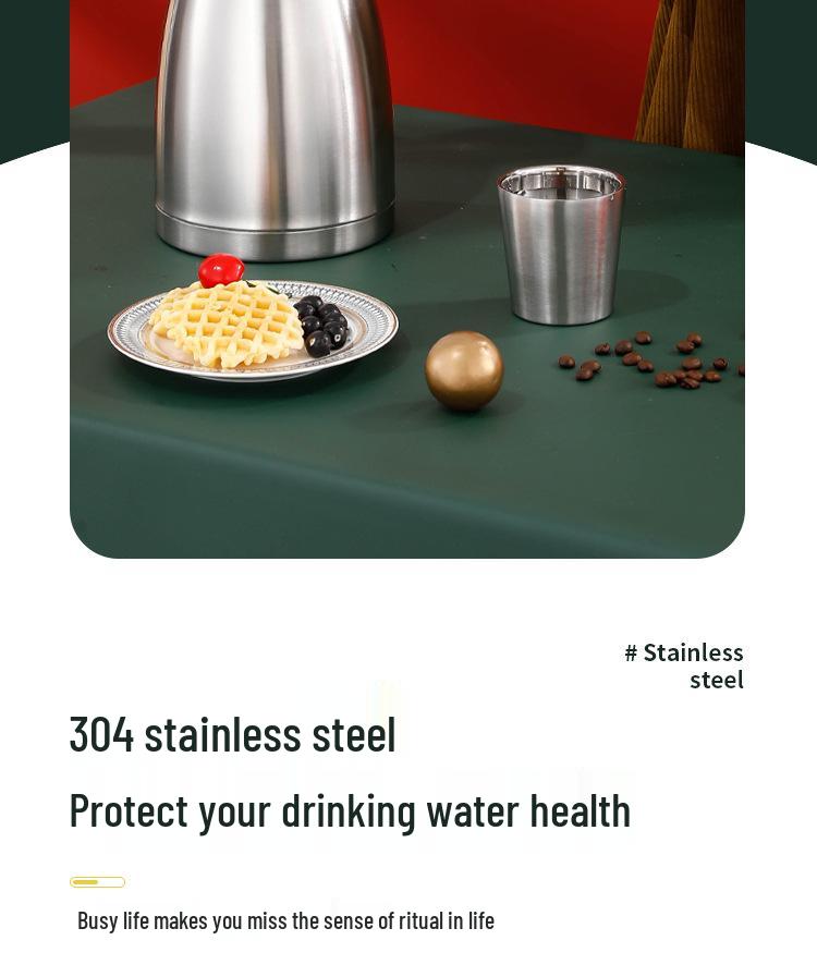Stainless Steel Vacuum Insulated Coffee Thermos Bottle - Portable, Household, Customizable Logo Gift