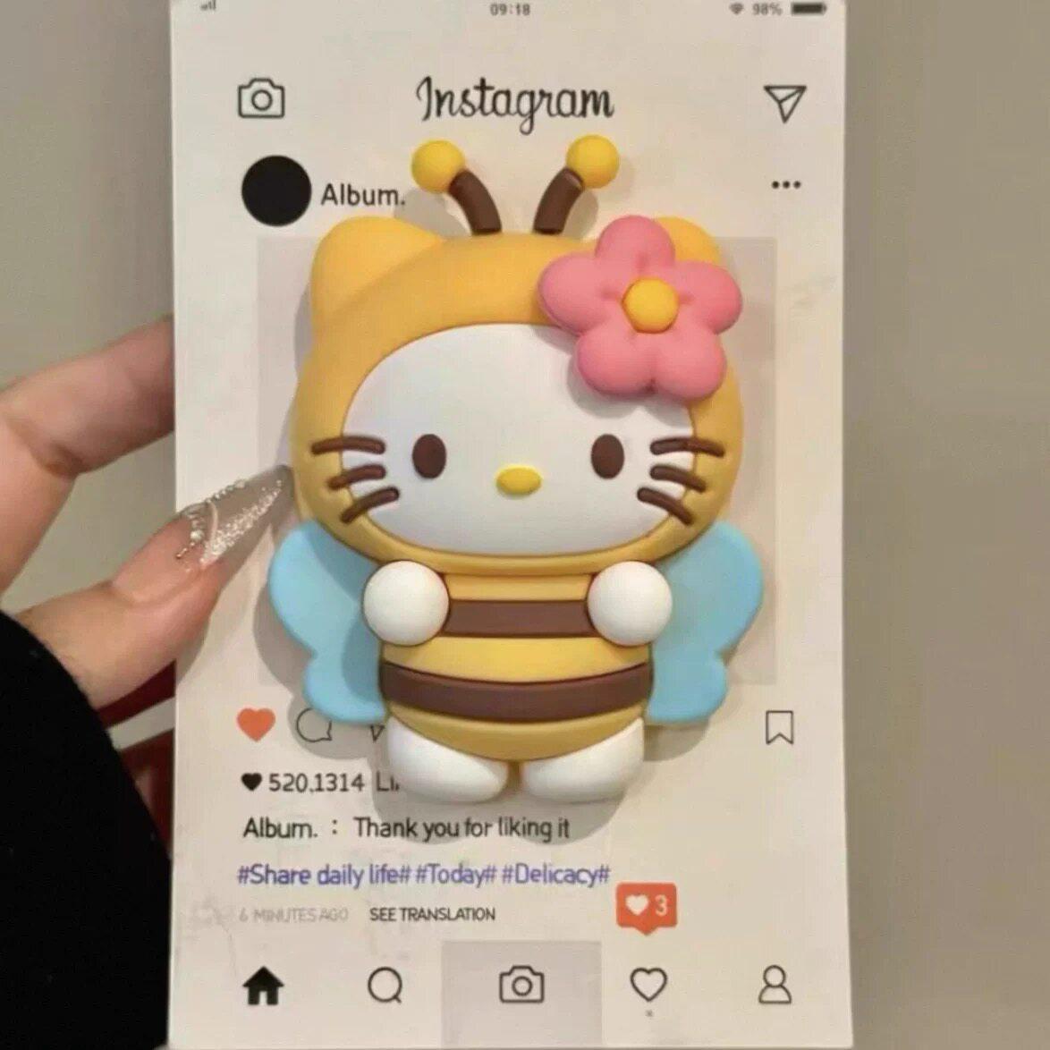 Bee Kitty Magnetic Phone Holder - Trendy, Foldable, Strong Attraction, Magsafe Compatible