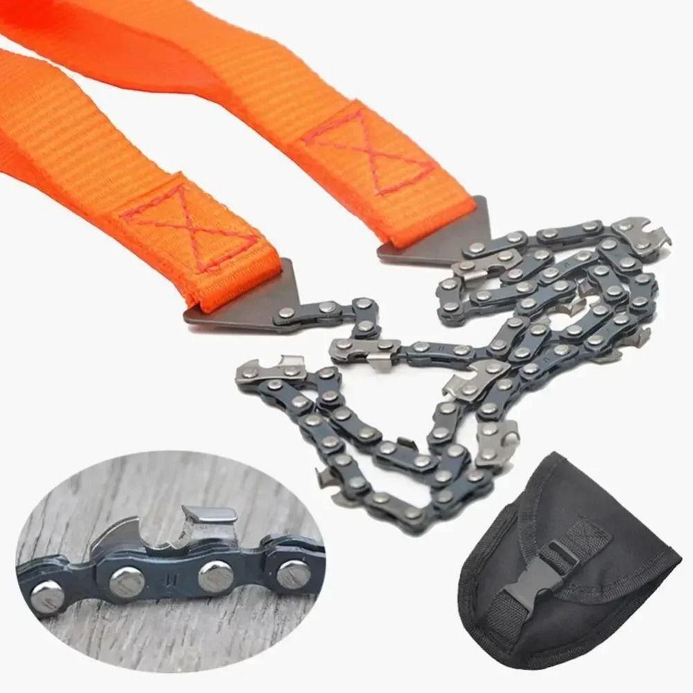 11-33 Teeth Survival Chain Saw With Pouch Pocket Manual Saw Multi Function Saw Emergency Tool