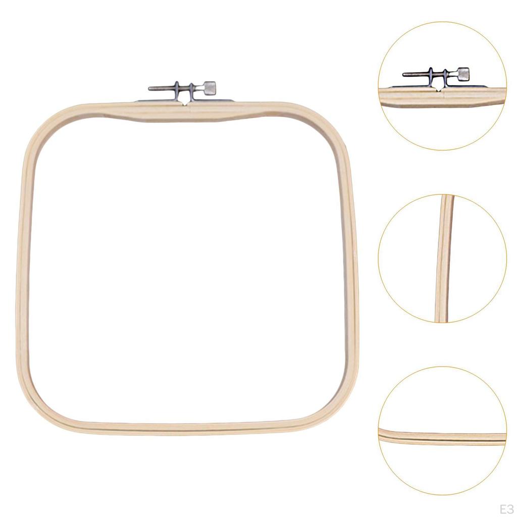 2 Pieces Bamboo Hoop Embroidered Stretch Tool Ring Reusable Decor Quilting Sewing Embroidery