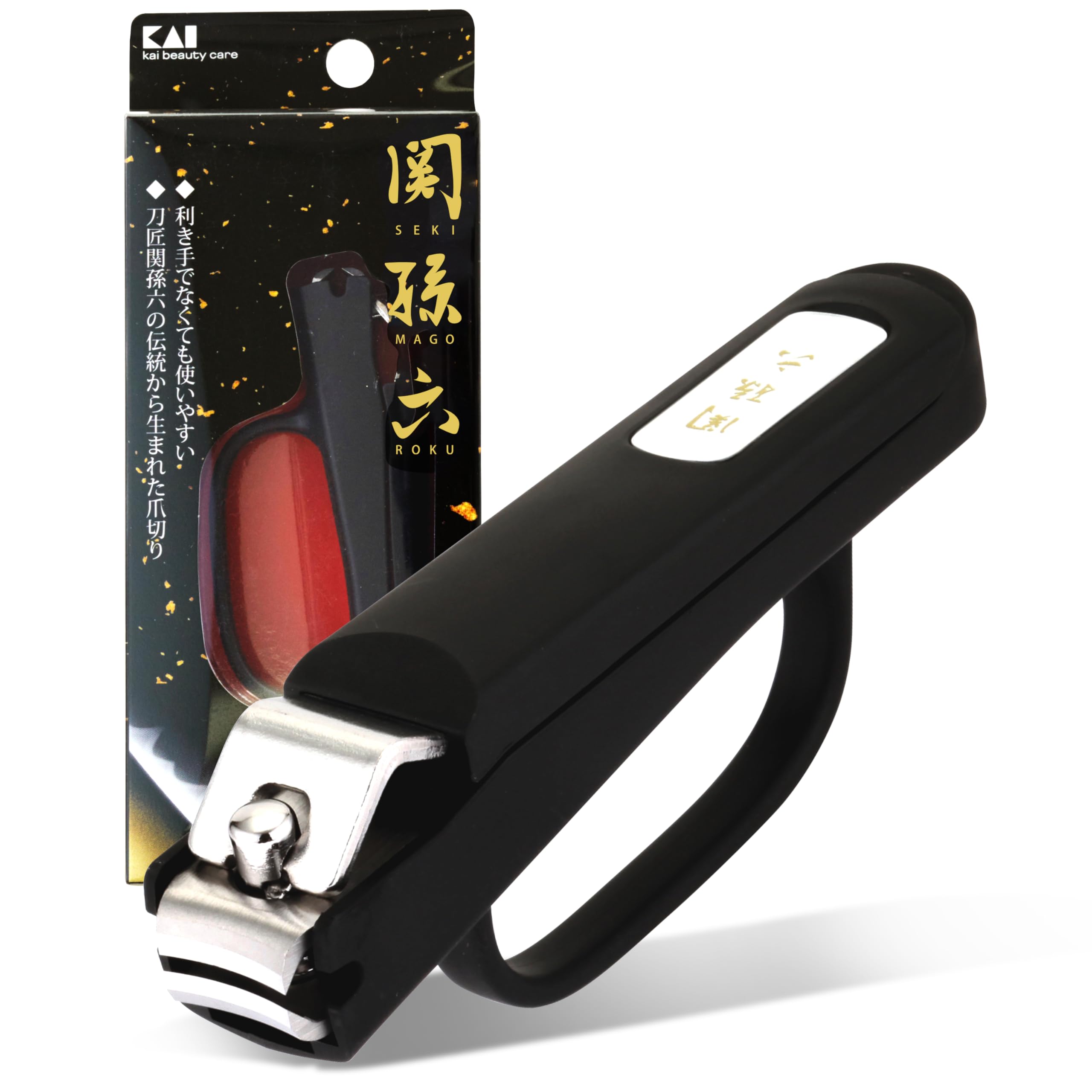 

Kai Seki Magoroku Nail Medium Curved Made in HC3530 Easy-Grip Clippers, Blade, Japan, чёрный