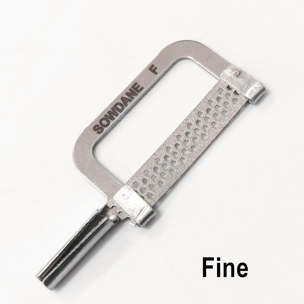 Bandes automatiques de réduction d'émail interproximale dentaire, poignée à Double face, Surface de ponçage en diamant avec trou