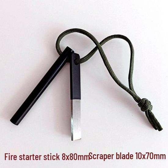 Survival Gear: Wooden Handle Fire Starter with Replaceable Magnesium Rod