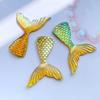 10Pcs Resin Lovely Shiny Fish Tail With Color Plating Flatback Cabochon Scrapbook Kawaii DIY Embellishments Accessories C95