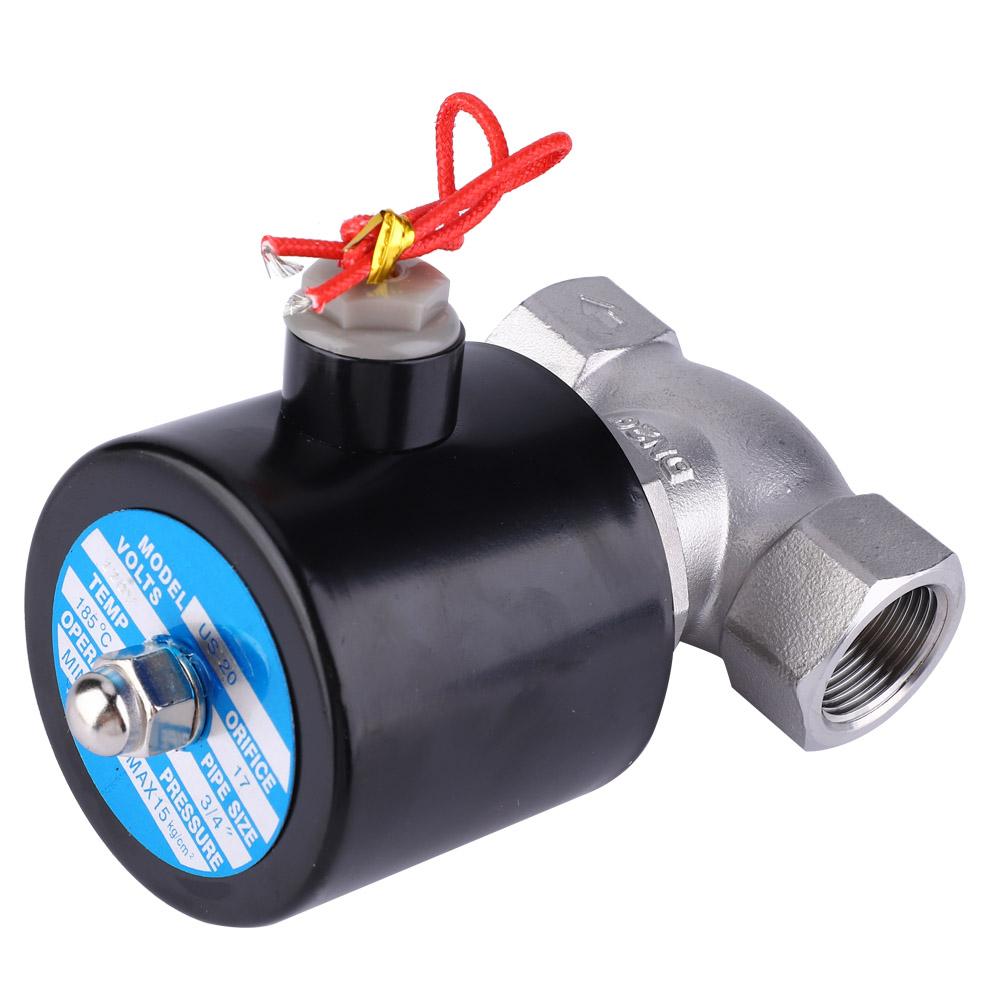 Stainless Steel Two way Normally Closed Solenoid Valve For Air Water Steam(us 2L 20 G3 4)