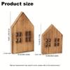 Scandinavian Wooden Miniature House  Desktop Decor for Home  Living Room Table Craft