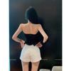Kumikumi Design Sense White Lace High Waist Casual Pants Women clothes Summer Niche Versatile Slim fit Slimming Shorts
