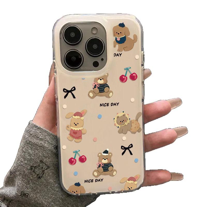 Single Layer Doll Bear for IPhone17promax Mobile Phone Case for Apple 16 New 15pro Cute 14p