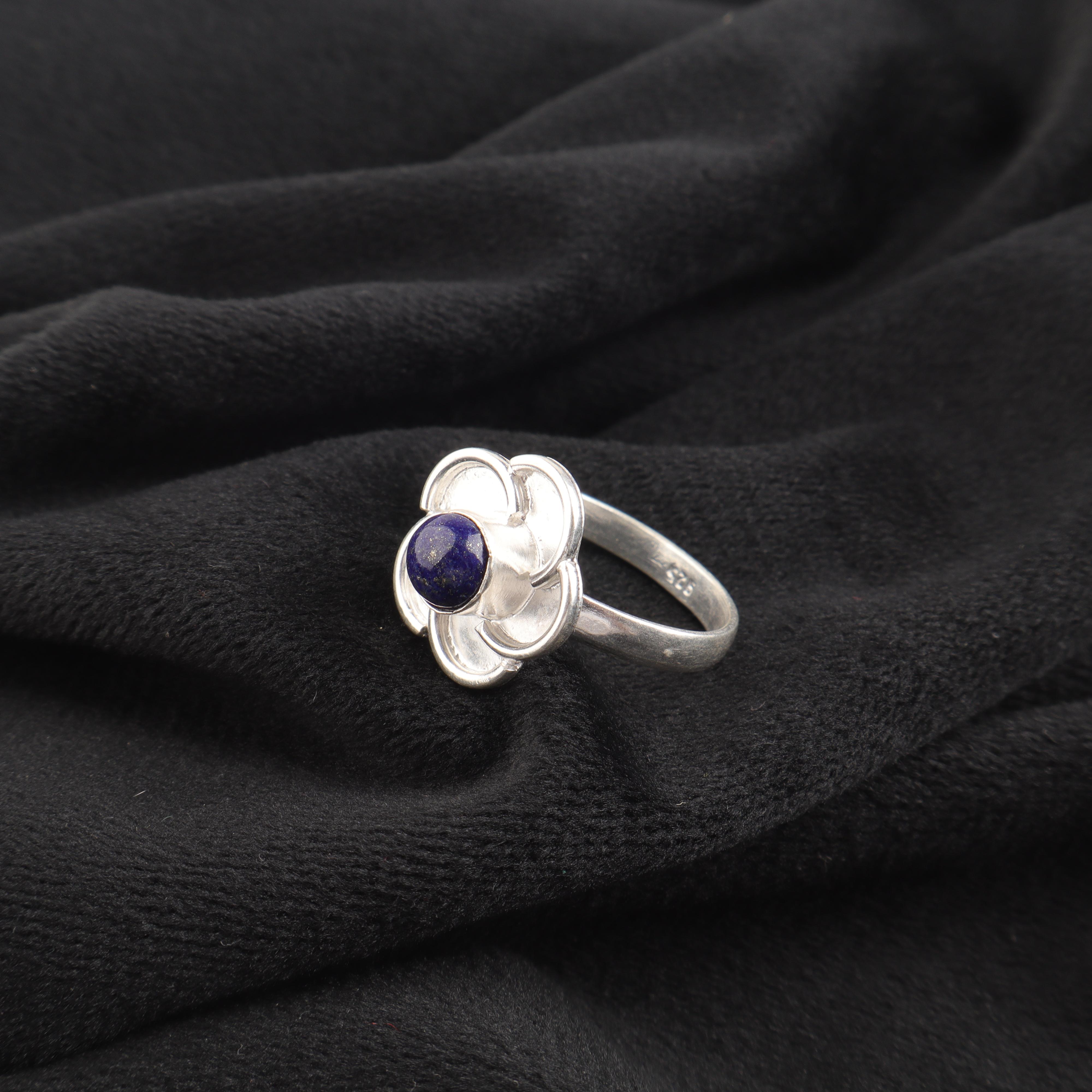 

Кольцо с лазуритом, Ювелирное изделие ручной работы, Кольцо из стерлингового серебра 925 пробы, Дизайнерское украшение с драгоценным камнем, Подарок для мамы 12 синий