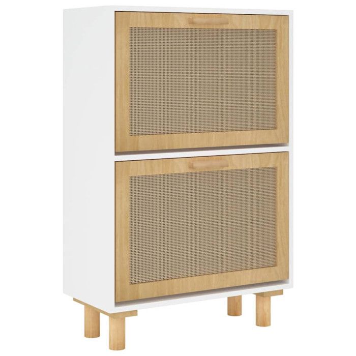 VidaXL Shoe Cabinet Shoe Organizer Storage Furniture Entrance Hall Living Room White 52x25x80 Cm Wood 345645