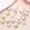 Gold & Silver Tone 3D Butterfly Bow Knot Nail Charms