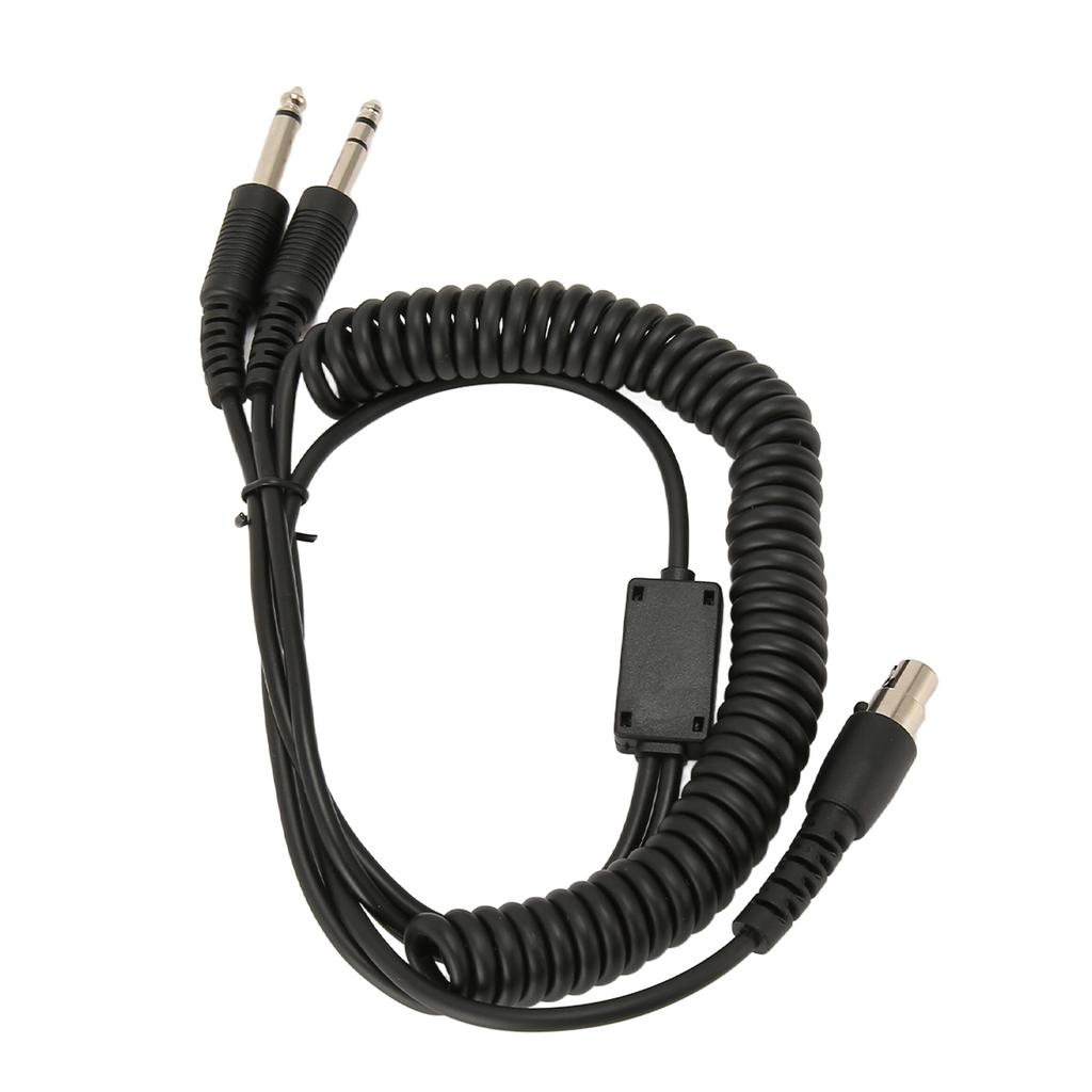 Mini XLR 5 Pin Plug to GA Dual Plugs Headset Adapter Cable for David Clark Avcomm ASA for Dual GA PJ055 PJ068 Jack