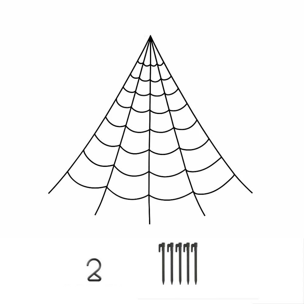 Soft Halloween Triangle Spider 5M/7M Halloween Horror Prop  For Halloween Party