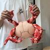Lifelike Crab Plush Toy Soft ReaListic Crab Stuffed Pendant Doll Key Chain Bag Decoration Toys Birthday Gift Christmas Present