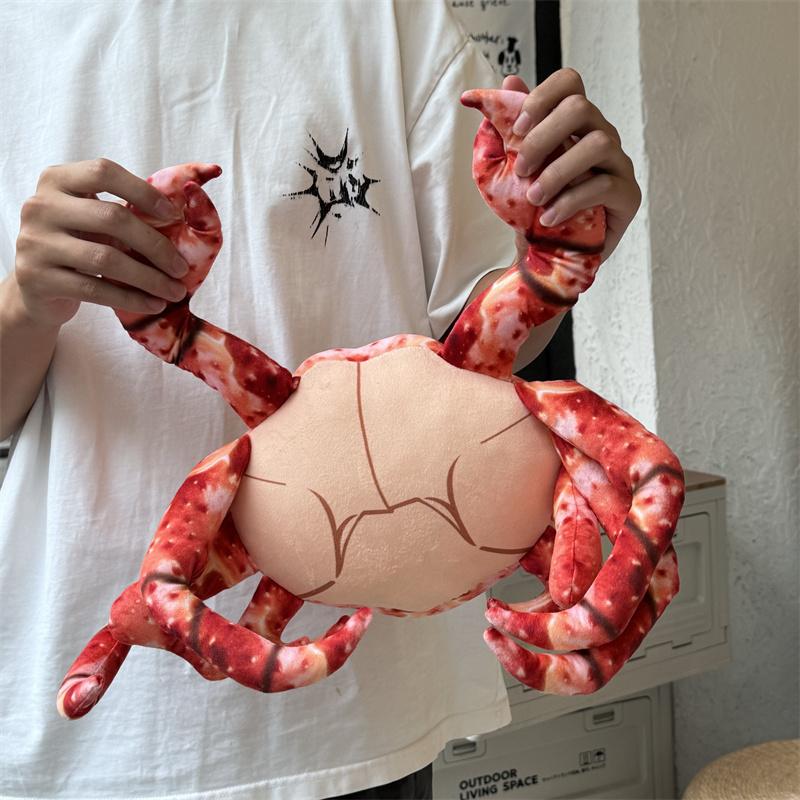 Lifelike Crab Plush Toy Soft ReaListic Crab Stuffed Pendant Doll Key Chain Bag Decoration Toys Birthday Gift Christmas Present