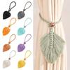 Porta tenda senza foratura Fascetta foglia intrecciata Porta in corda di cotone Boho
