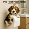Cute Dog Resin Toilet Paper Holder, Decorative Tissue Rack For Home Bathroom Ornament